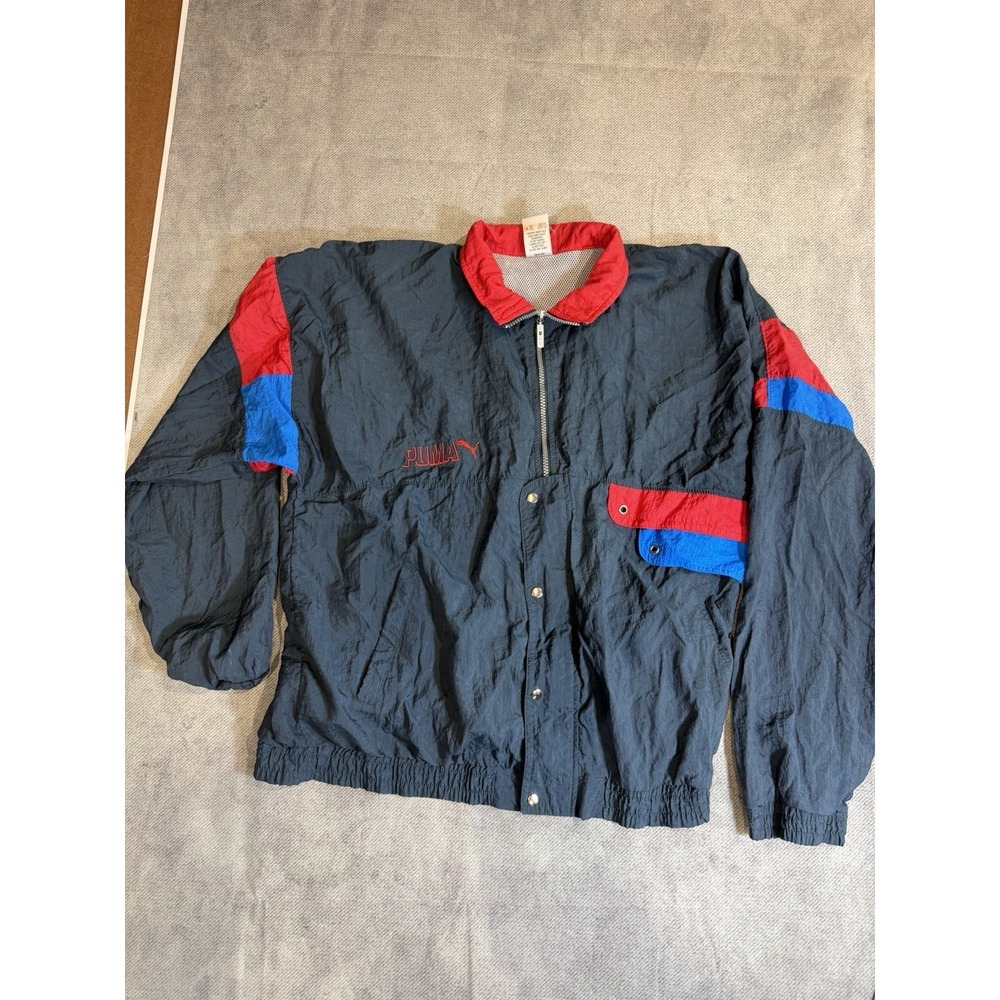 Vintage PUMA Colorblock Nylon Tracksuit Set Men's L #37